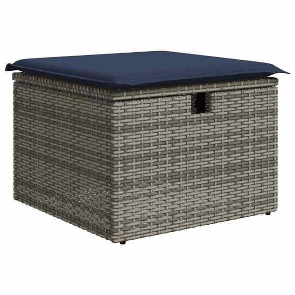 9-tlg. Garten-Sofagarnitur mit Kissen Braun Poly Rattan Akazie