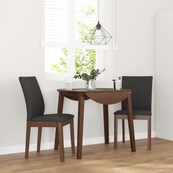 ARDEBO.de - Esszimmerstühle mit Kissen 2 Stk. Braun Massivholz Gummibaum