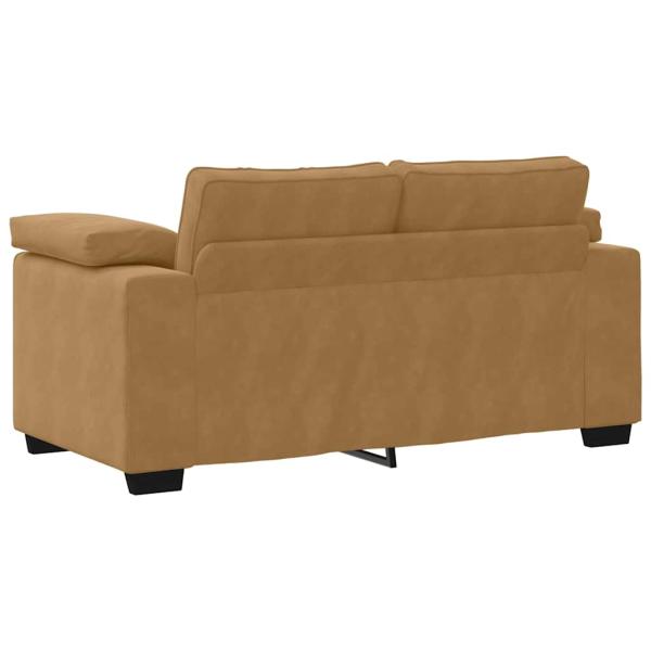 Zweisitzer-Sofa Braun 120 cm Samt