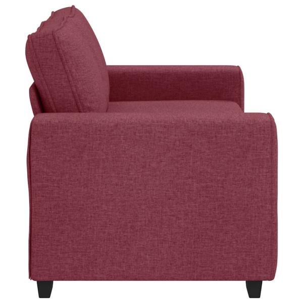 2-Sitzer-Sofa Weinrot 140 cm Stoff