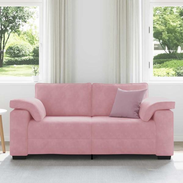 Zweisitzer-Sofa Rosa 140 cm Samt