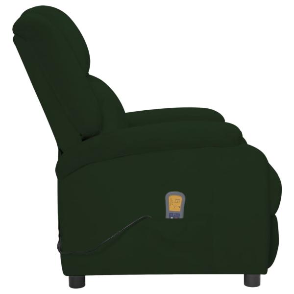 Massagesessel Dunkelgrün Samt