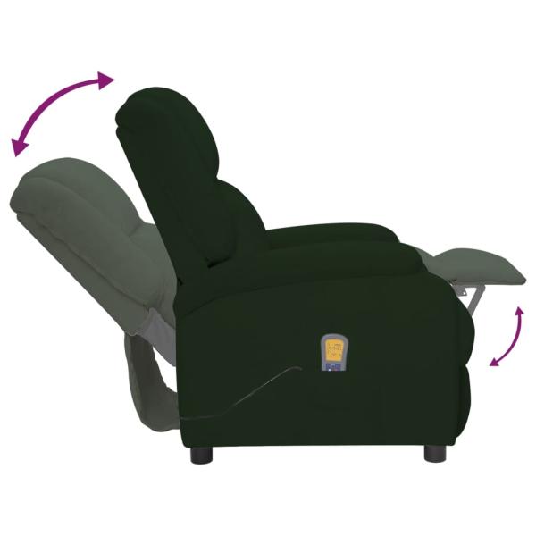 Massagesessel Dunkelgrün Samt