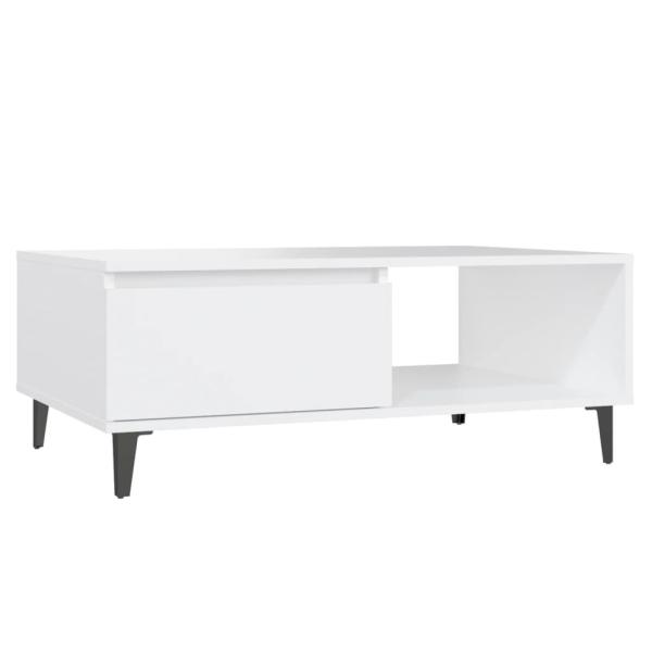 Couchtisch Weiß 90x60x35 cm Holzwerkstoff