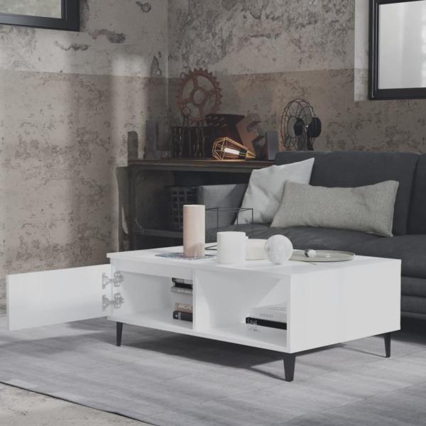 Couchtisch Weiß 90x60x35 cm Holzwerkstoff