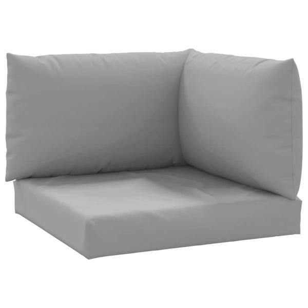 Palettenkissen 3-tlg. Grau Oxford-Gewebe