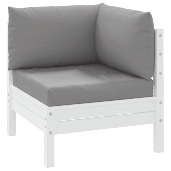 Palettenkissen 3-tlg. Grau Oxford-Gewebe