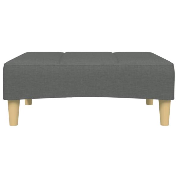 Schlafsofa 2-Sitzer mit Fußhocker Dunkelgrau Stoff