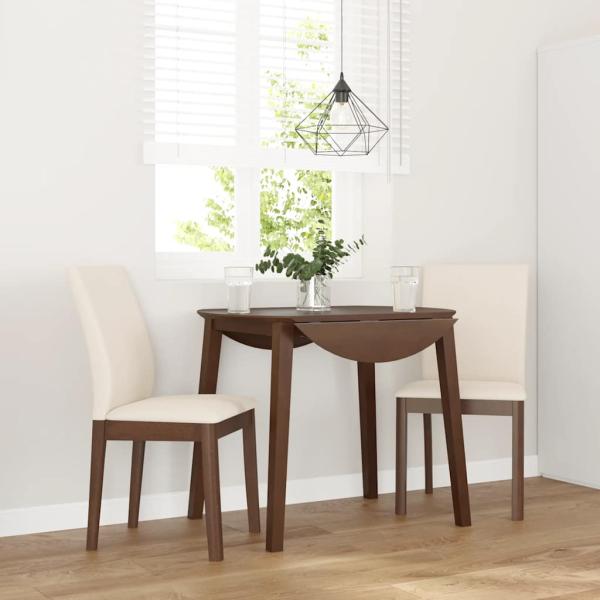 ARDEBO.de - Esszimmerstühle mit Kissen 2 Stk. Braun Massivholz Gummibaum