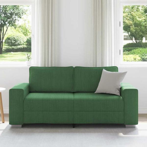 Zweisitzer-Sofa Dschungelgrün 140 cm Cordstoff