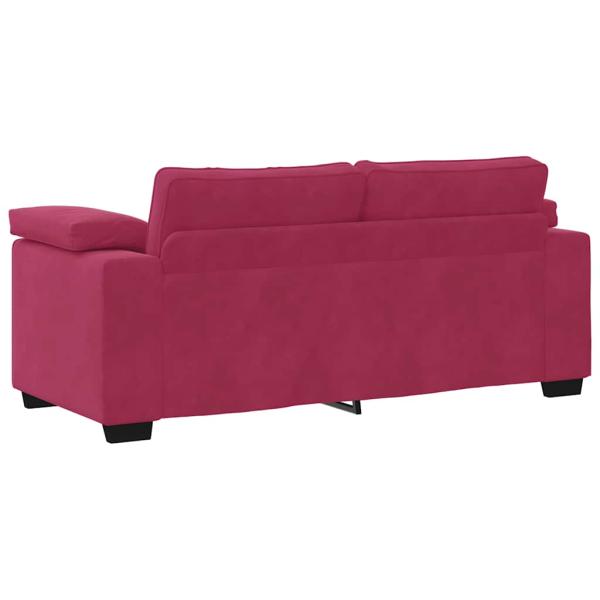 Zweisitzer-Sofa Weinrot 140 cm Samt