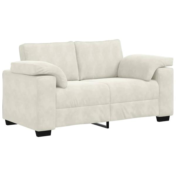 Zweisitzer-Sofa Creme 120 cm Samt