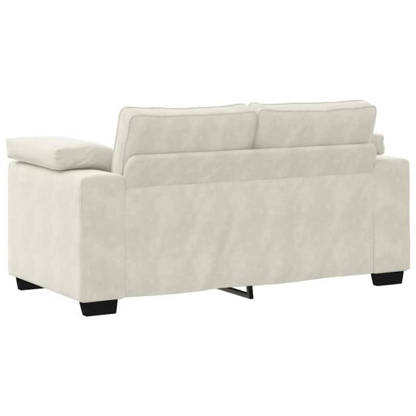 Zweisitzer-Sofa Creme 120 cm Samt