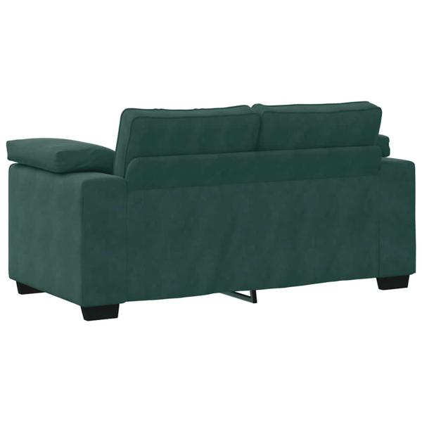 Zweisitzer-Sofa Dunkelgrün 120 cm Samt