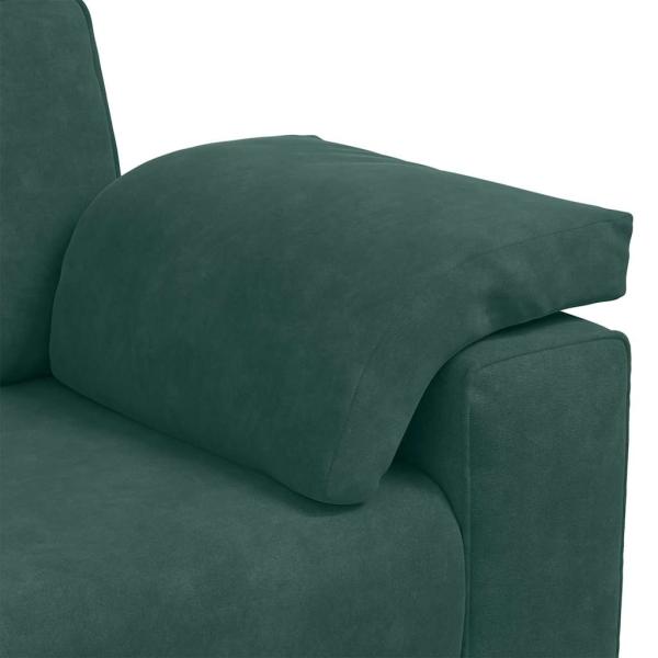 Zweisitzer-Sofa Dunkelgrün 120 cm Samt