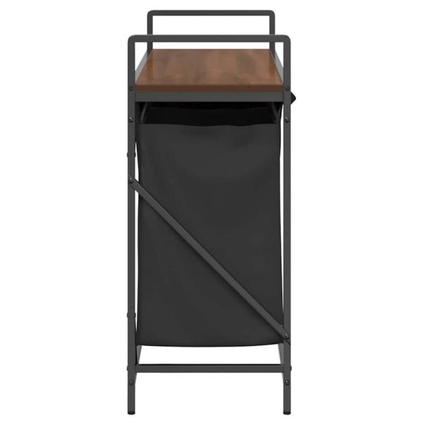 Wäschekorb 3 Fächer mit Ablage Braun Eichen-Optik