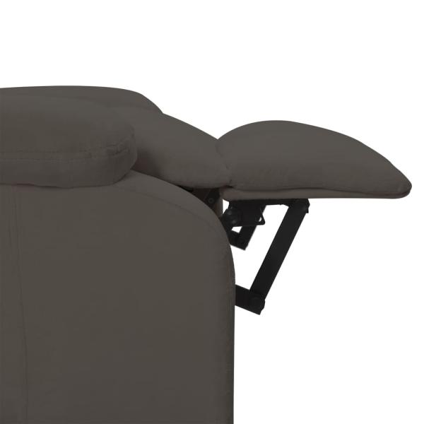 Massagesessel Elektrisch Dunkelgrau Samt