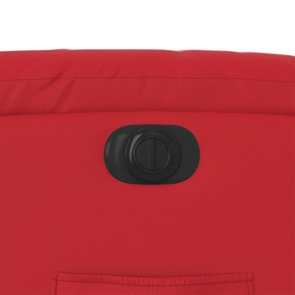 Relaxsessel mit Aufstehhilfe Elektrisch Rot Kunstleder