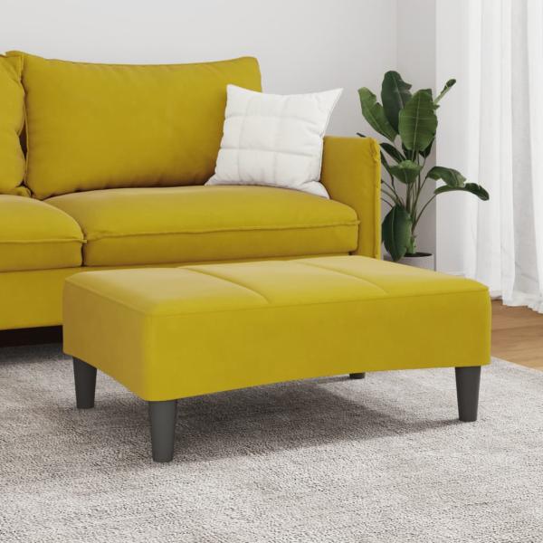 ARDEBO.de - Fußhocker Gelb 77x55x31 cm Samt