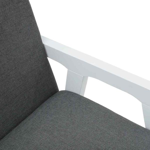 Esszimmerstühle mit Kissen 2 Stk. Weiß Massivholz Gummibaum