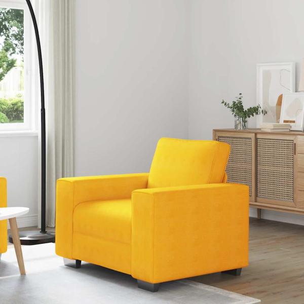 ARDEBO.de - Sessel Hellgelb 60 cm Cordstoff