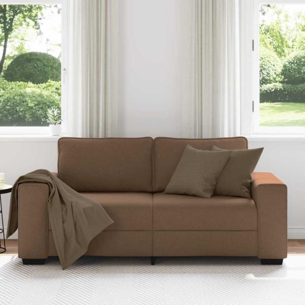 2-Sitzer-Sofa Braun 140 cm Stoff