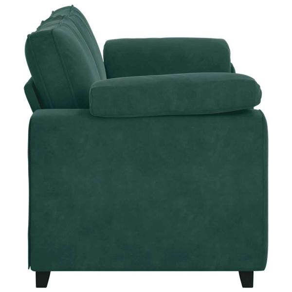 Zweisitzer-Sofa Dunkelgrün 140 cm Samt