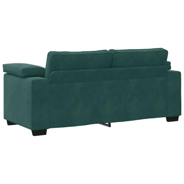 Zweisitzer-Sofa Dunkelgrün 140 cm Samt