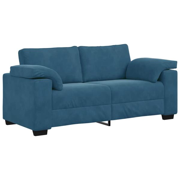 Zweisitzer-Sofa Blau 140 cm Samt