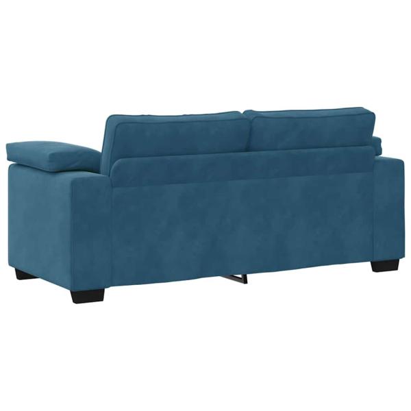 Zweisitzer-Sofa Blau 140 cm Samt