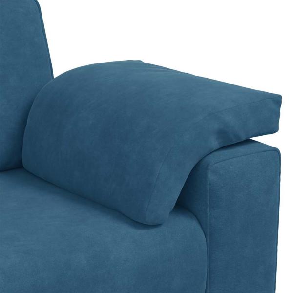 Zweisitzer-Sofa Blau 140 cm Samt