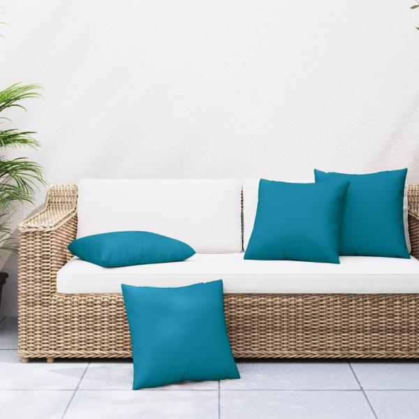 ARDEBO.de - Sofakissen 4 Stk. Blau 40x40 cm Stoff