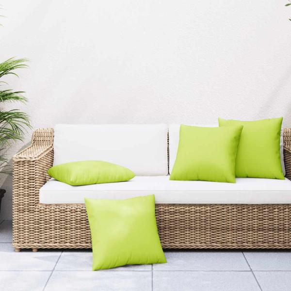 ARDEBO.de - Sofakissen 4 Stk. Knallgrün 50x50 cm Stoff