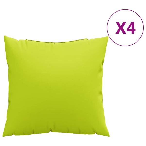 Sofakissen 4 Stk. Knallgrün 50x50 cm Stoff