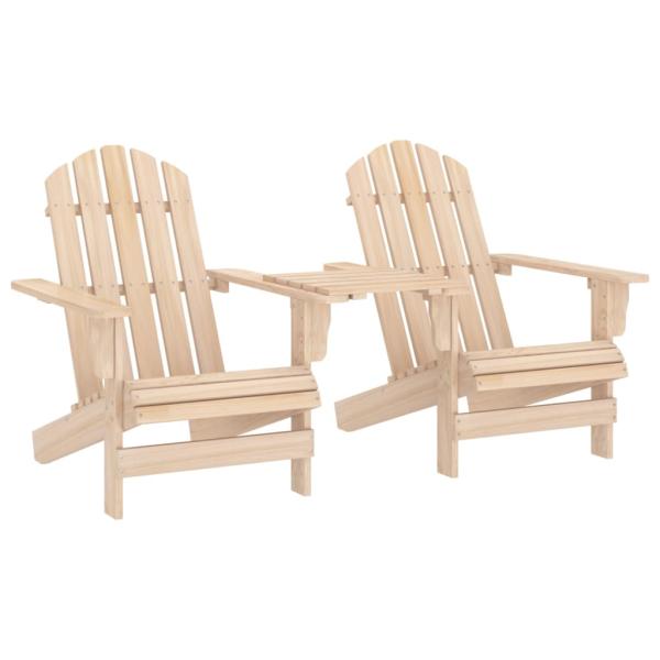 ARDEBO.de - Adirondack-Gartenstühle mit Tisch Massivholz Tanne