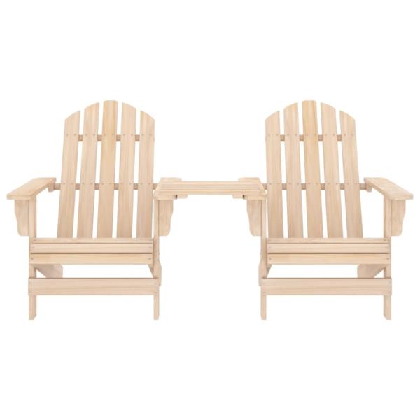 Adirondack-Gartenstühle mit Tisch Massivholz Tanne
