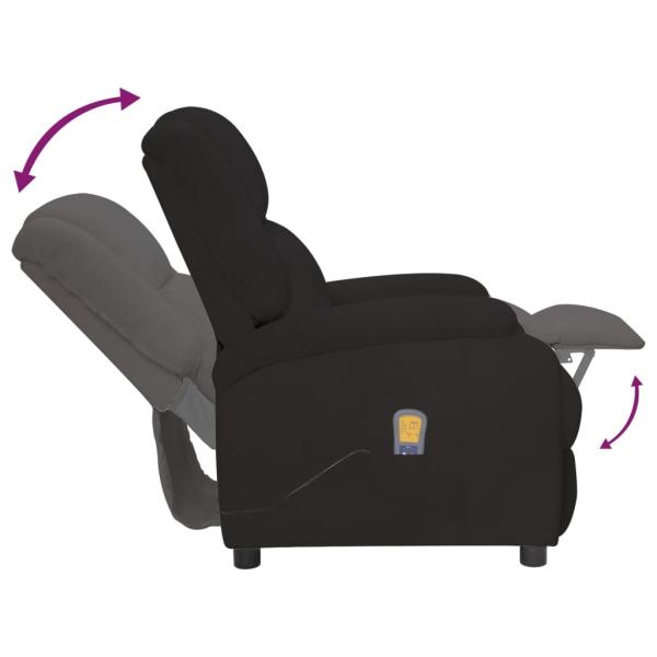 Massagesessel Elektrisch Schwarz Samt