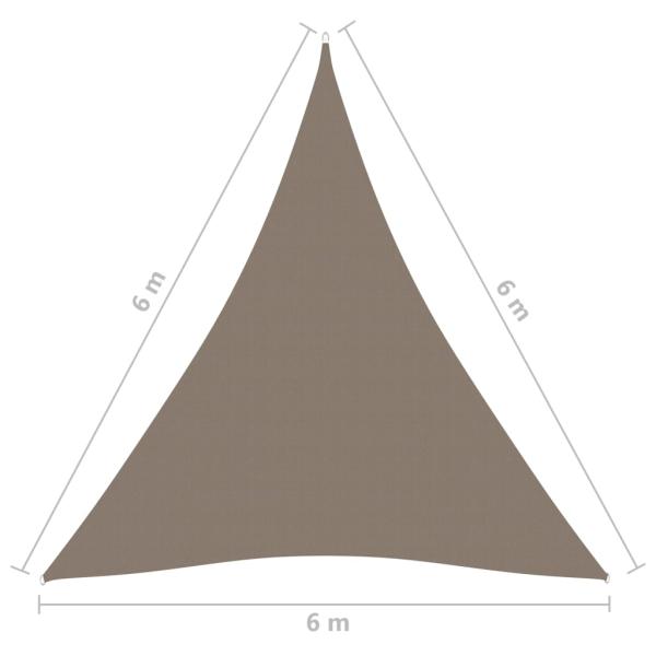Sonnensegel Oxford-Gewebe Dreieckig 6x6x6 m Taupe