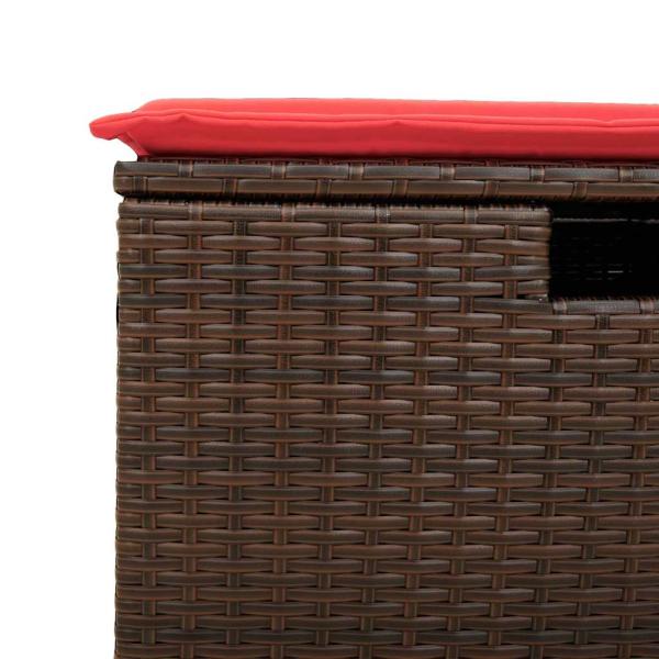 6-tlg. Garten-Sofagarnitur mit Kissen Schwarz Poly Rattan
