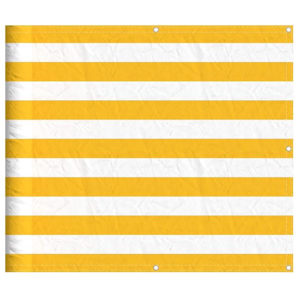 Balkon-Sichtschutz Gelb und Weiß Gestreift 90x700 cm