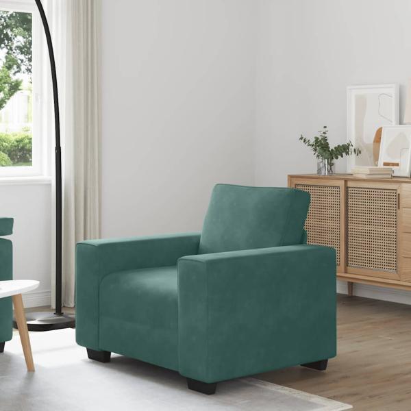 ARDEBO.de - Sessel Dunkelgrün 60 cm Samt