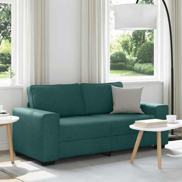 ARDEBO.de - 2-Sitzer-Sofa Dunkelgrün 140 cm Stoff