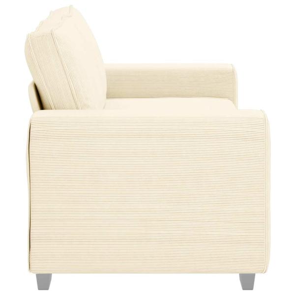 Zweisitzer-Sofa Creme 140 cm Cordstoff