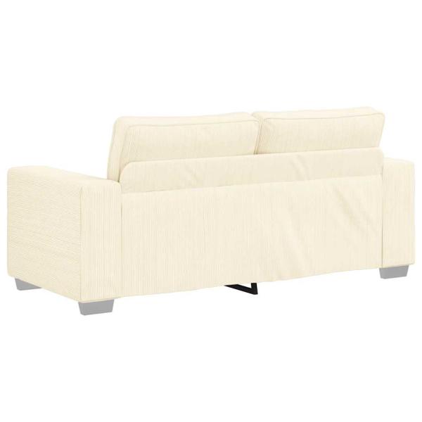 Zweisitzer-Sofa Creme 140 cm Cordstoff