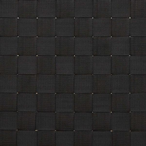 Sonnenliege mit schwarzem gewebtem Gurtband 55x200x30 cm Bambus