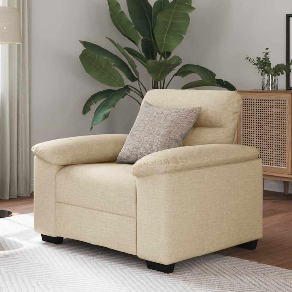 ARDEBO.de - Sessel Creme 60 cm Stoff