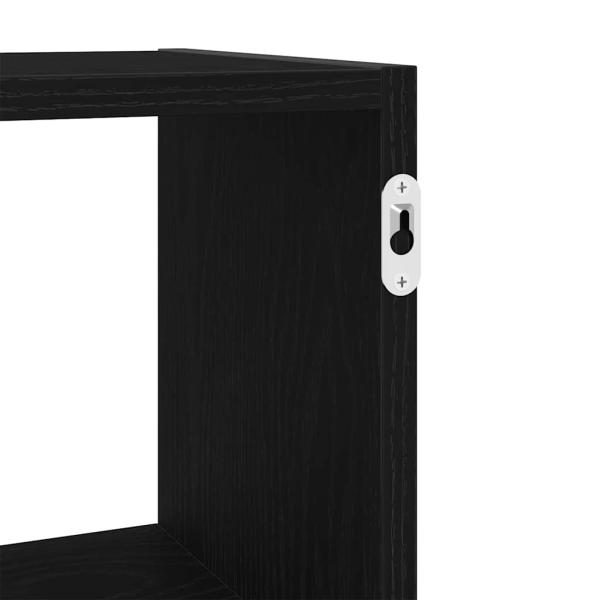 Wandregal Schwarz Eichen-Optik 100x25x50 cm Holzwerkstoff