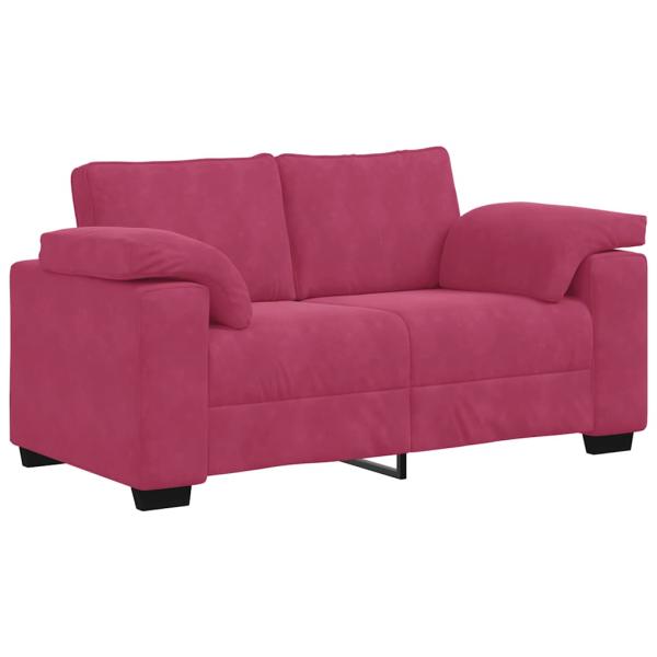 Zweisitzer-Sofa Weinrot 120 cm Samt
