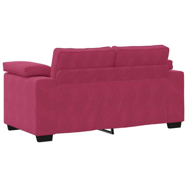 Zweisitzer-Sofa Weinrot 120 cm Samt