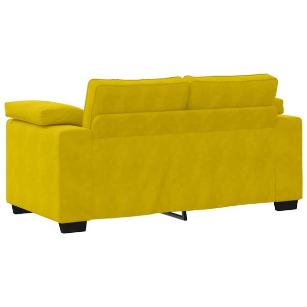 Zweisitzer-Sofa Gelb 120 cm Samt